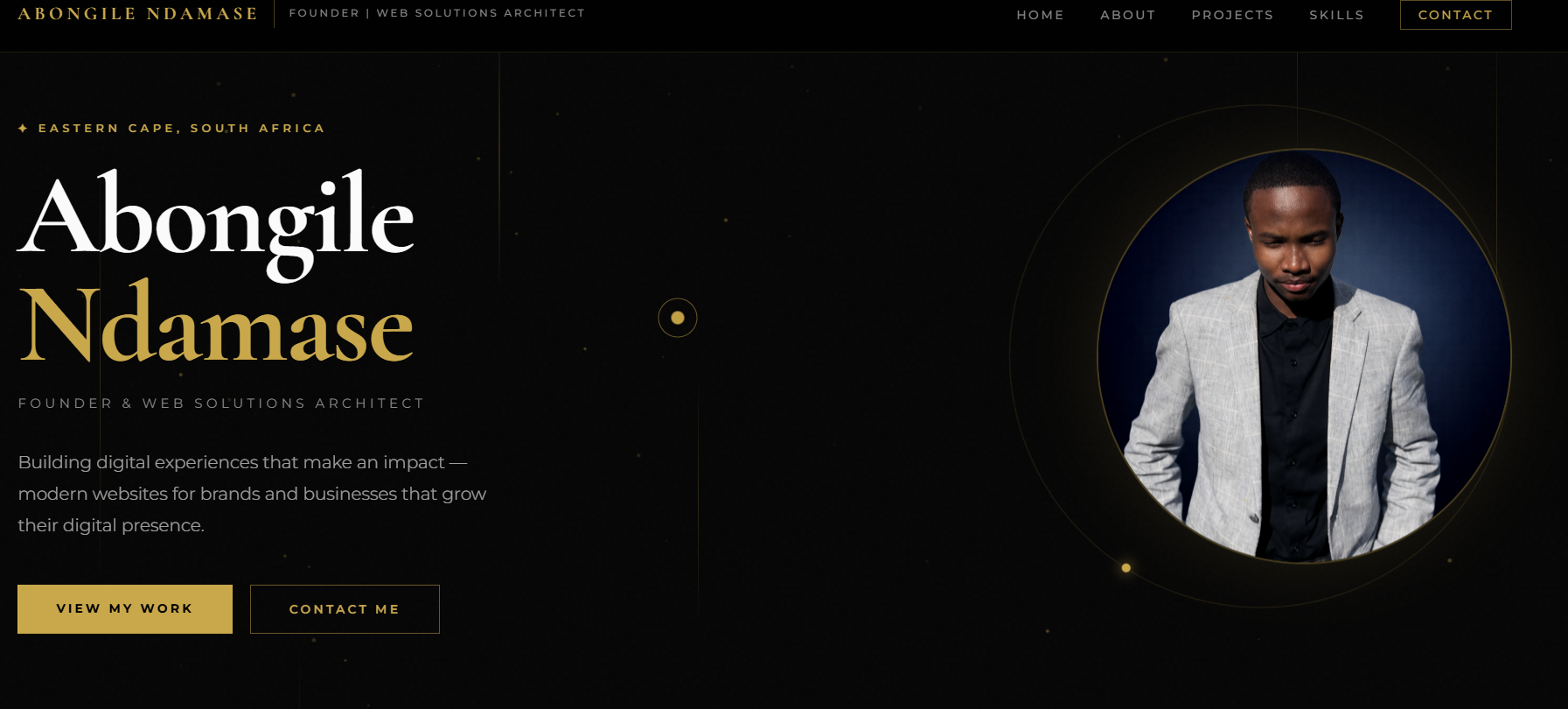 Personal portfolio website template for creatives and freelancers