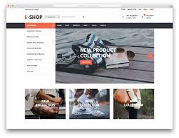 E-commerce shop template with product grid for small online stores